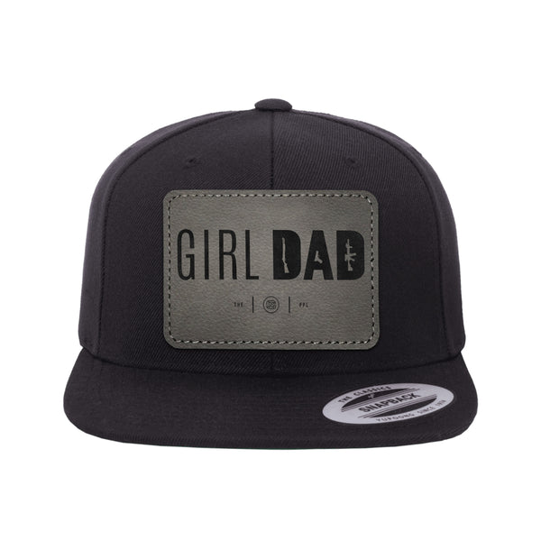 Gun-Owning Girl Dad Leather Patch Hat Snapback