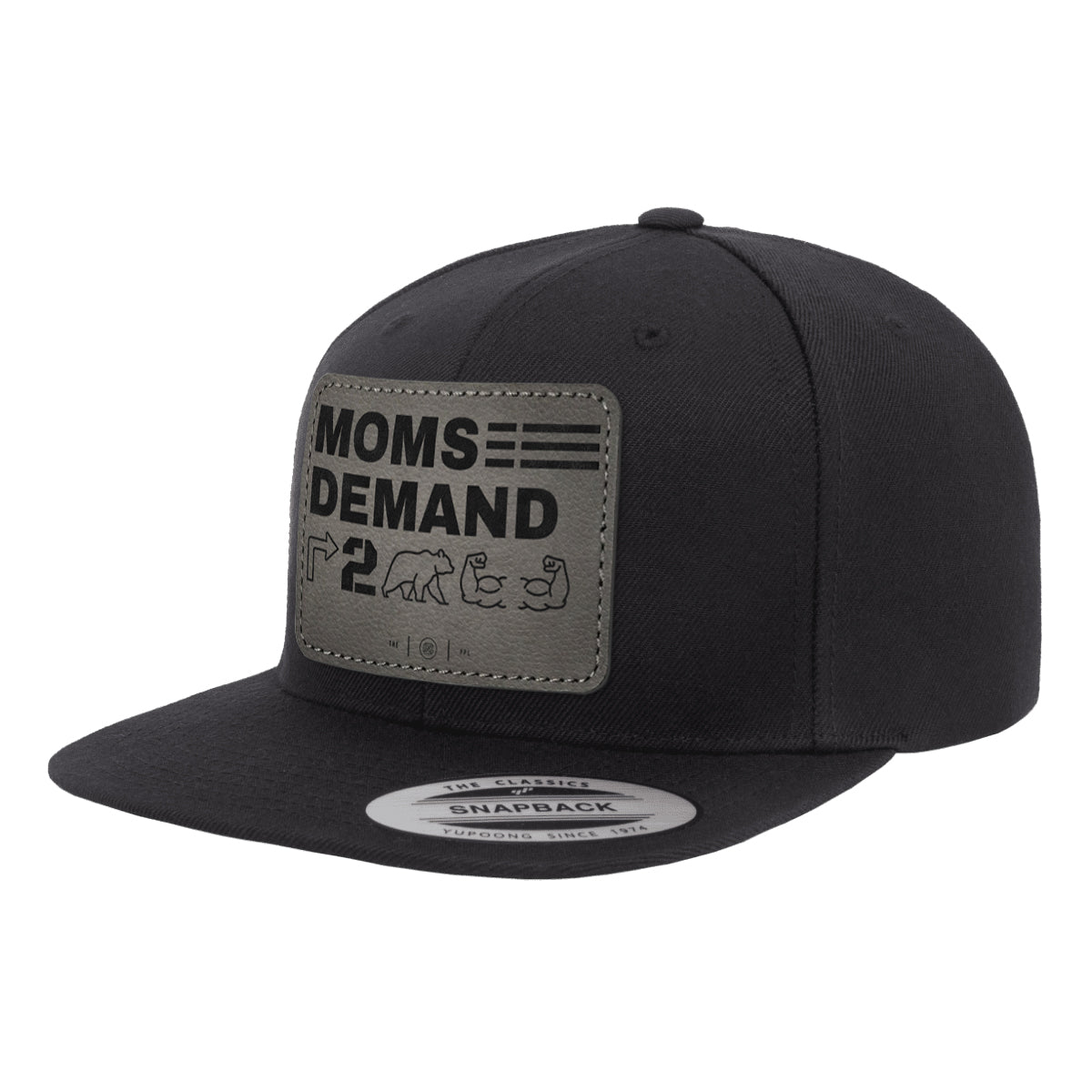 Moms Demand Right To Bear Arms Leather Patch Hat Snapback