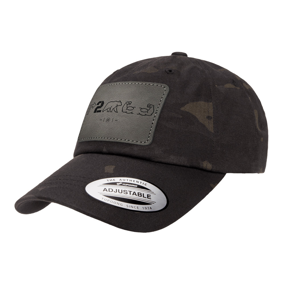 Right To Bear Arms Leather Patch Black Multicam Dad Hat