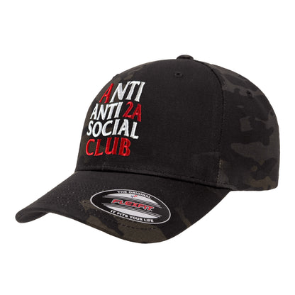 Anti Anti-2A Social Club Black Mutlicam Hat FlexFit