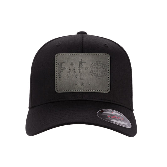 F Around & Find Out FAFO Detailed Leather Patch Hat FlexFit
