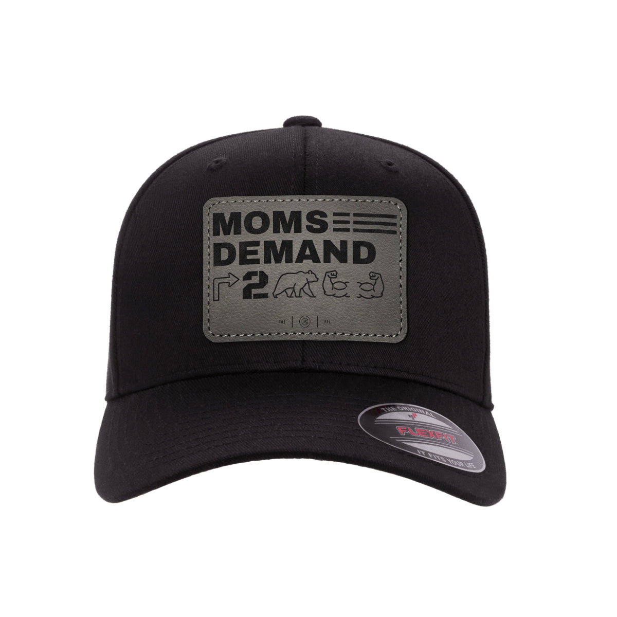 Moms Demand Right To Bear Arms Leather Patch Hat FlexFit