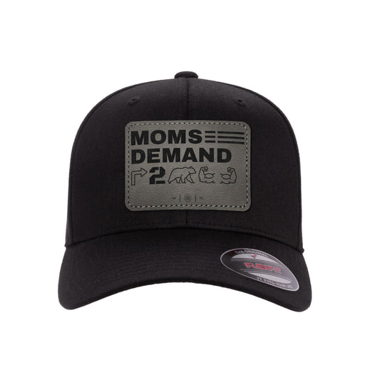Moms Demand Right To Bear Arms Leather Patch Hat FlexFit