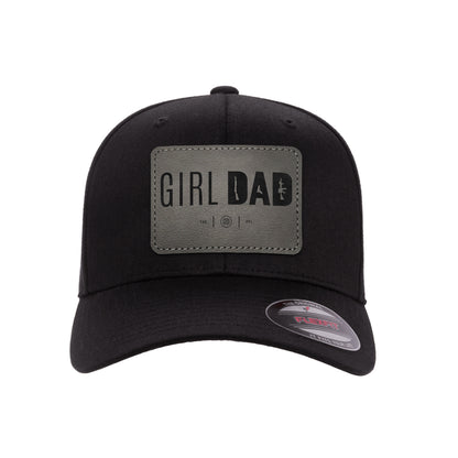 Gun-Owning Girl Dad Leather Patch Hat FlexFit