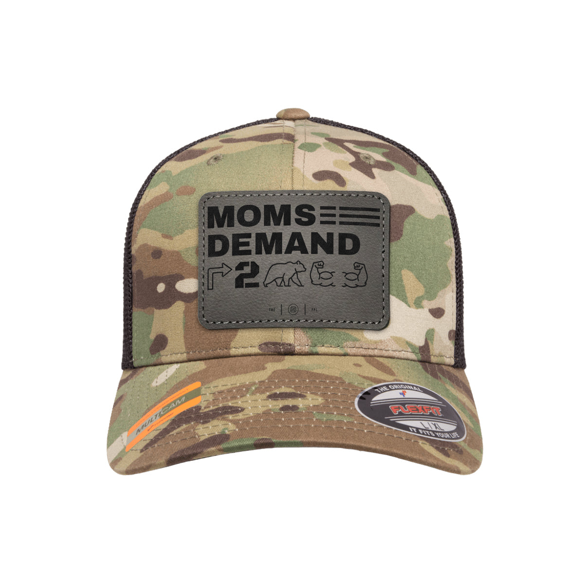 Moms Demand Right To Bear Arms Leather Patch Tactical Arid Flexfit Fitted Hat