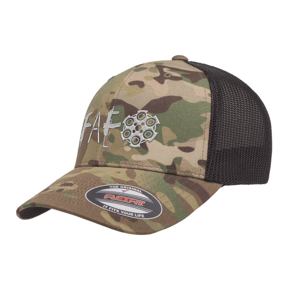 F Around & Find Out FAFO Embroidered Tactical Arid Flexfit Fitted Hat