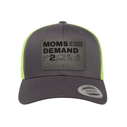 Moms Demand Right To Bear Arms Leather Patch Trucker Hat