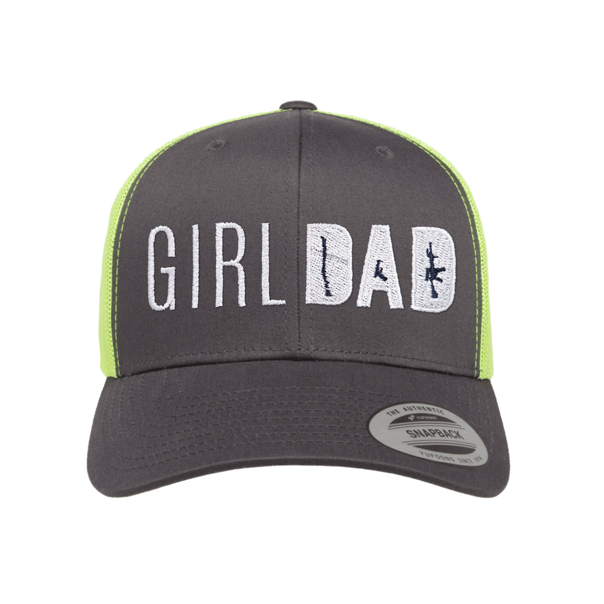 Gun Owning Girl Dad Embroidered Trucker Hat
