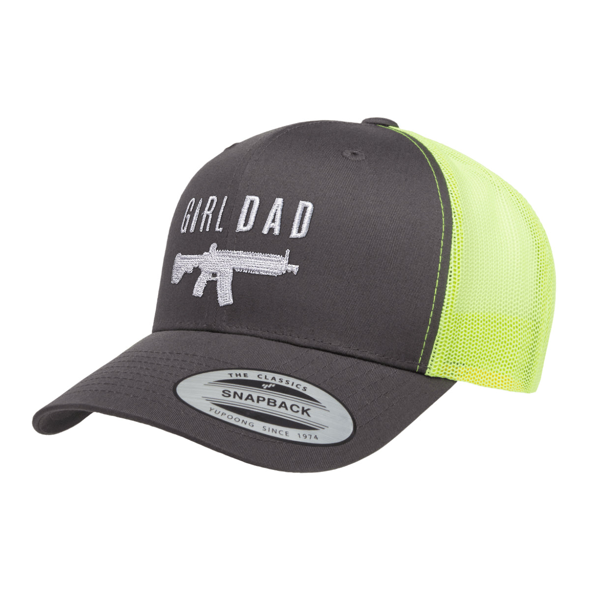 Gun Owning Girl Dad V1 Embroidered Trucker Hat