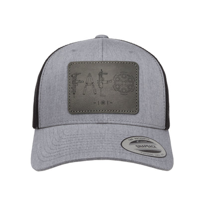 F Around & Find Out FAFO Detailed Leather Patch Trucker Hat