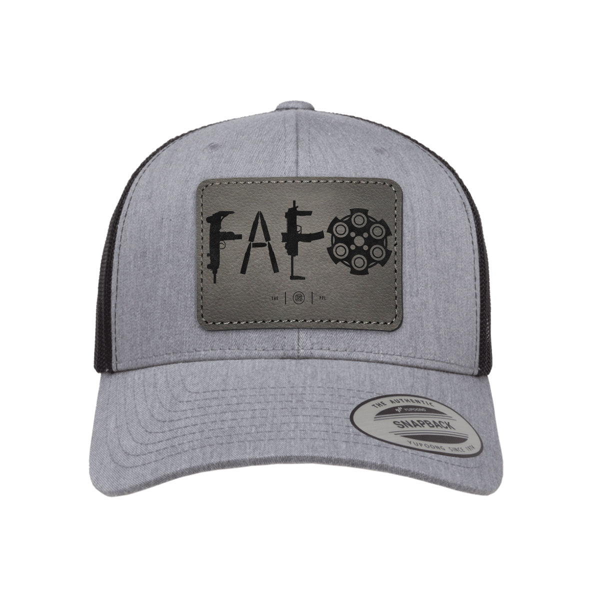 F Around & Find Out FAFO Leather Patch Trucker Hat