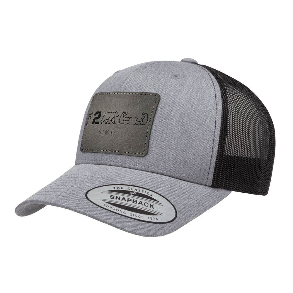 Right To Bear Arms Leather Patch Trucker Hat