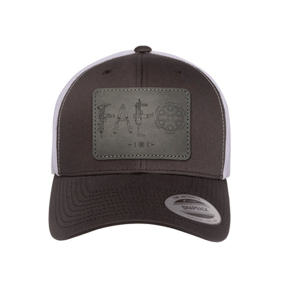 F Around & Find Out FAFO Detailed Leather Patch Trucker Hat