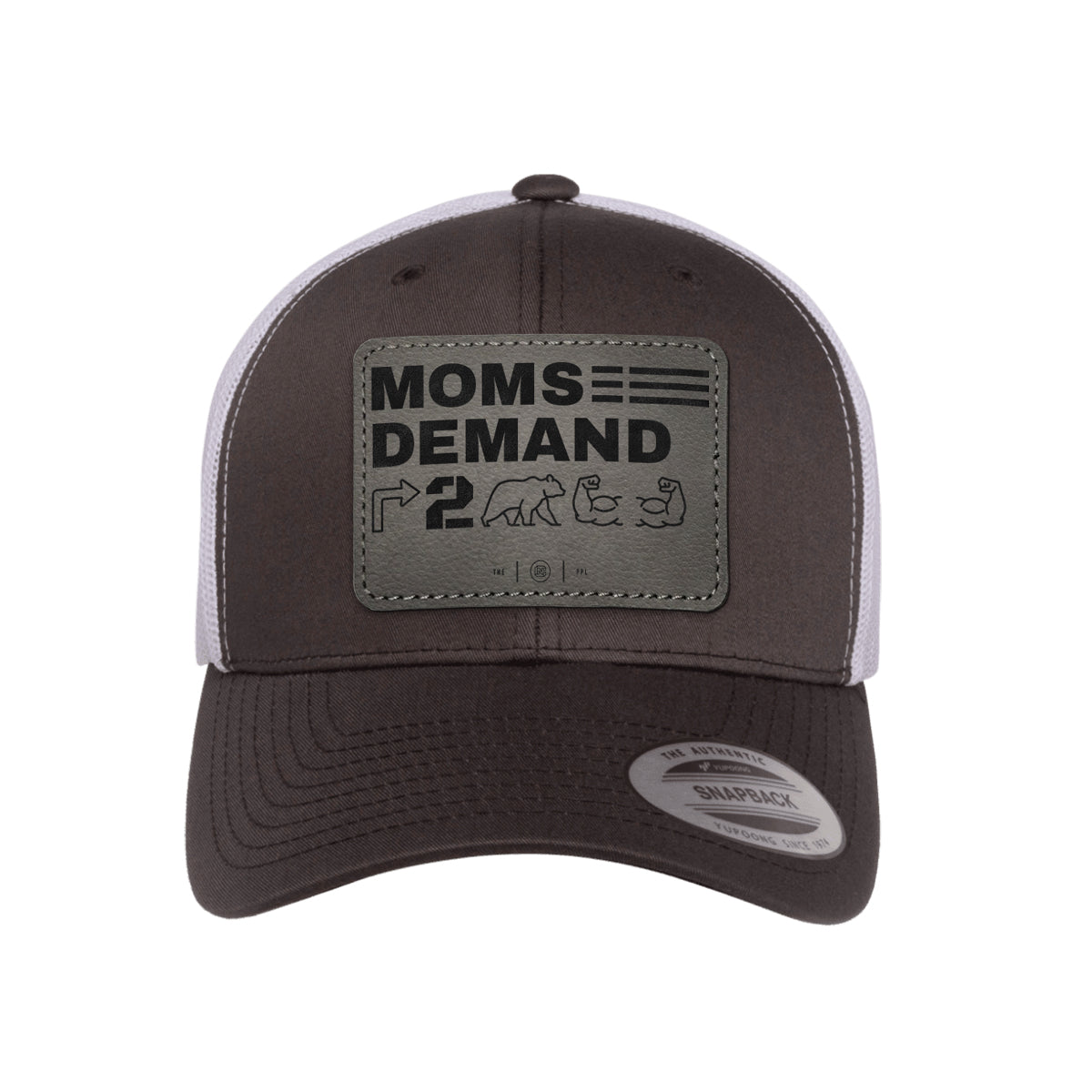 Moms Demand Right To Bear Arms Leather Patch Trucker Hat