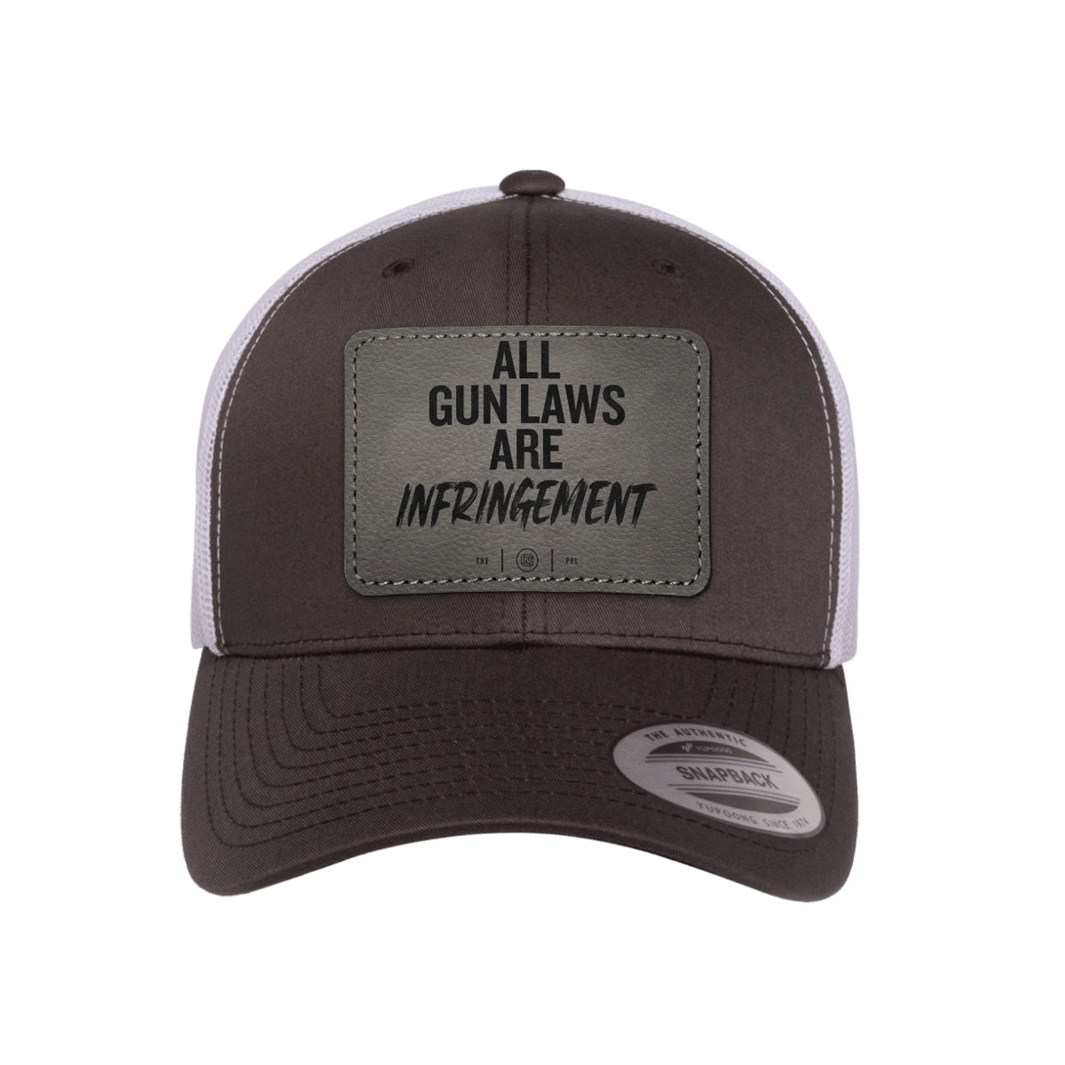 All Gun Laws Are Infringement Leather Patch Trucker Hat