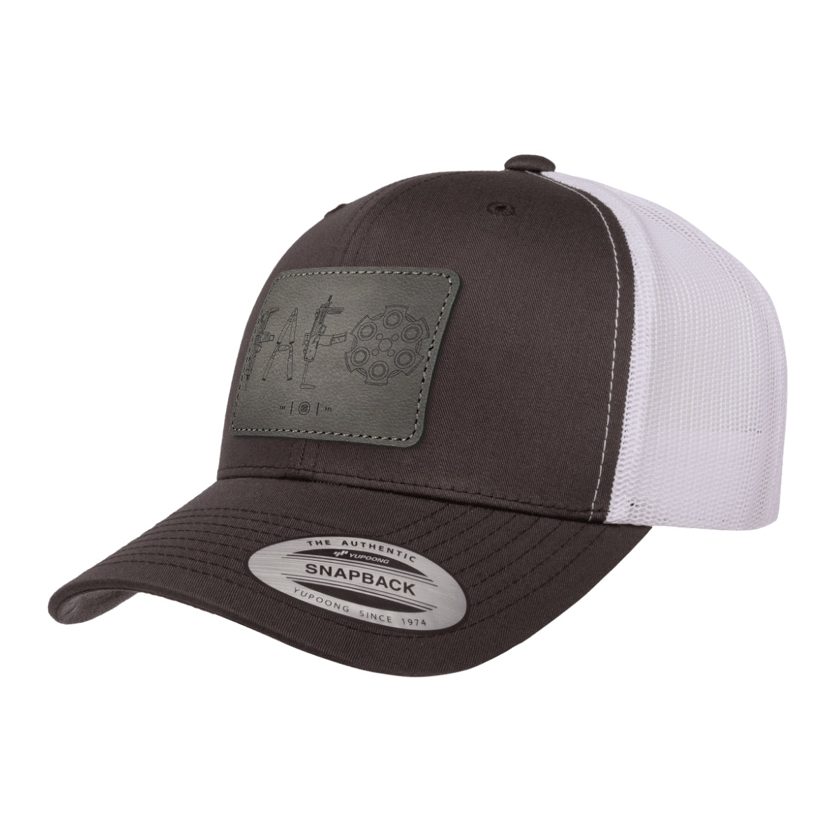 F Around & Find Out FAFO Detailed Leather Patch Trucker Hat
