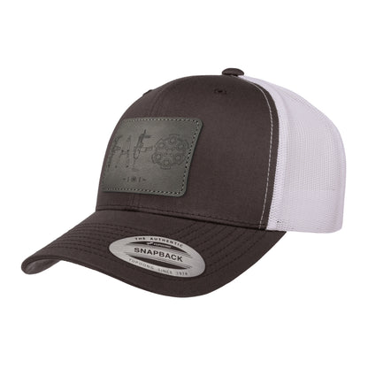 F Around & Find Out FAFO Detailed Leather Patch Trucker Hat