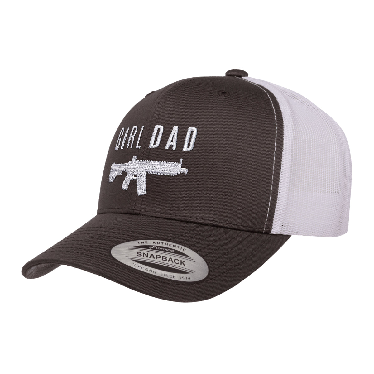 Gun Owning Girl Dad V1 Embroidered Trucker Hat