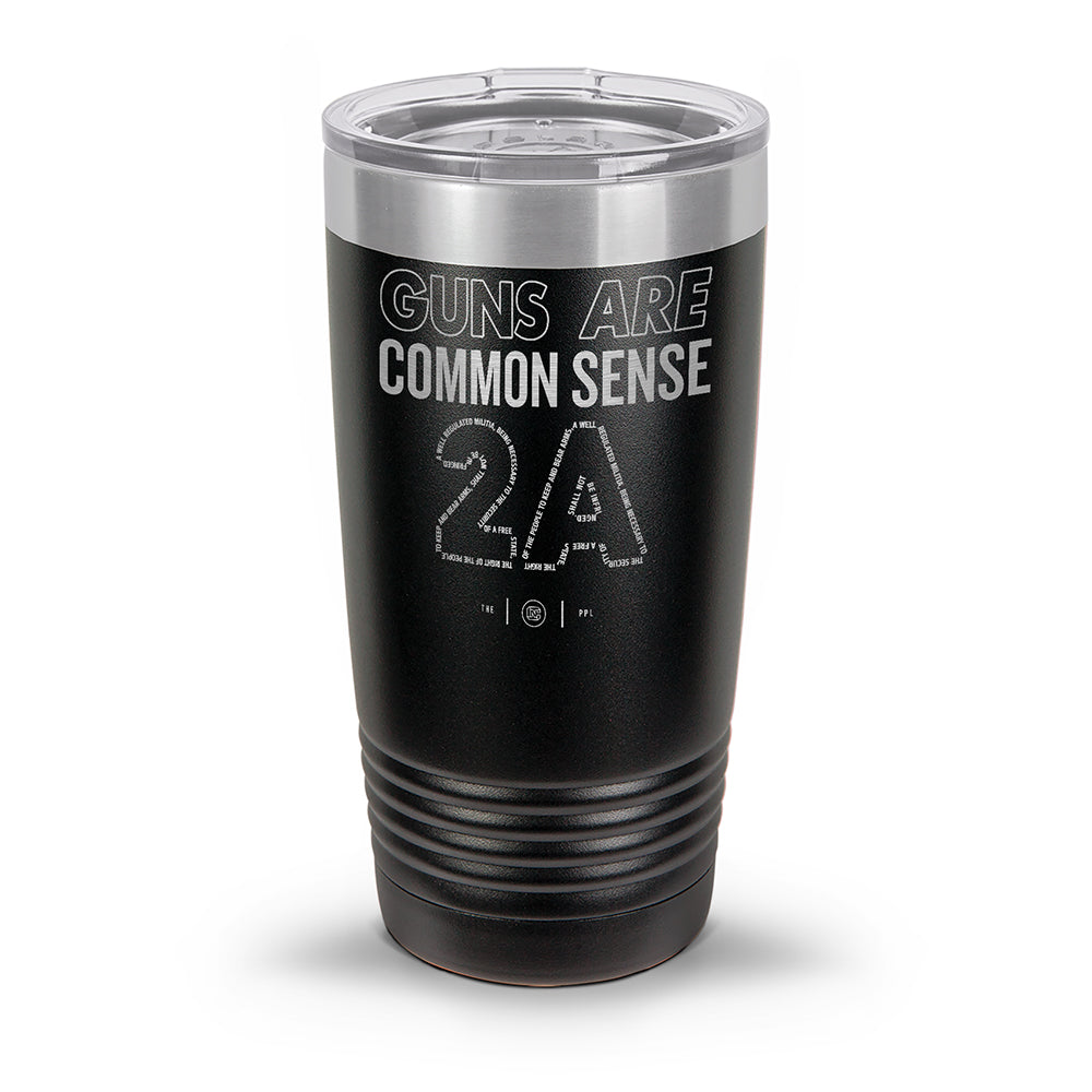 Guns Are Common Sense Laser Etched 30oz/20oz Tumbler