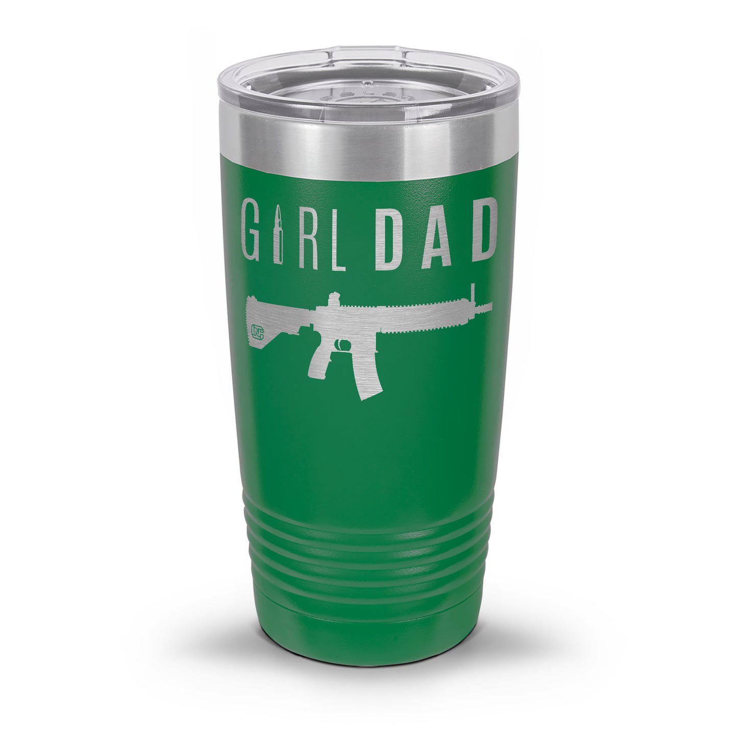 Gun-Owning Girl Dad V1 Laser Etched 30oz/20oz Tumbler