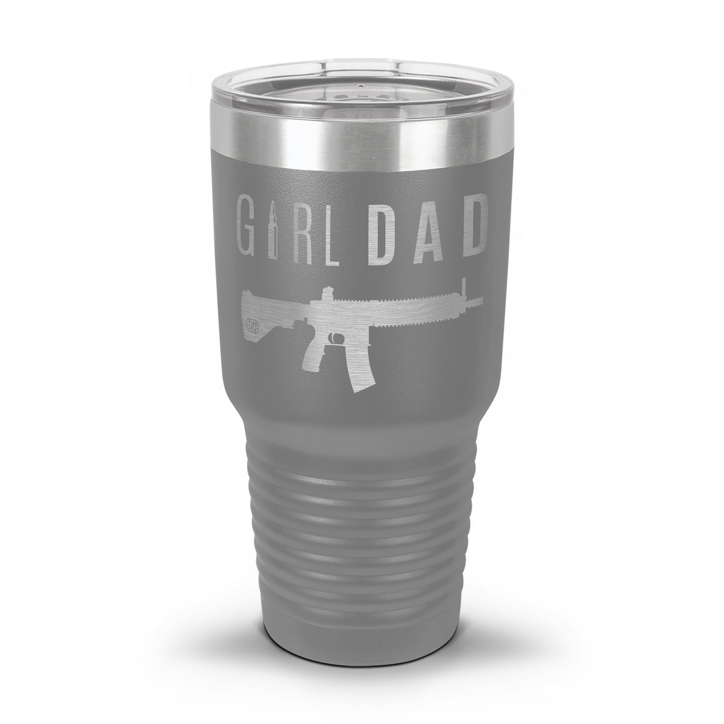 Gun-Owning Girl Dad V1 Laser Etched 30oz/20oz Tumbler