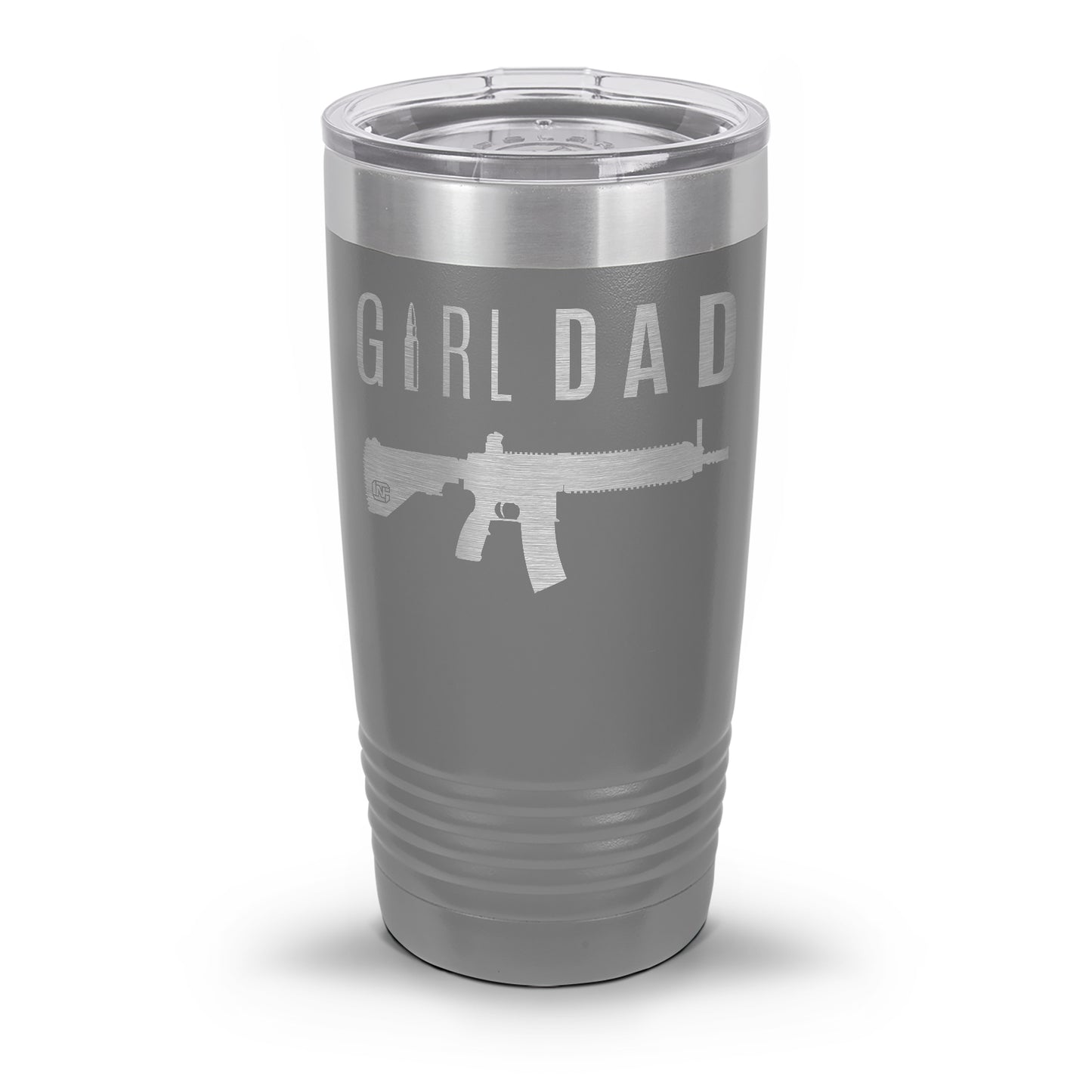 Gun-Owning Girl Dad V1 Laser Etched 30oz/20oz Tumbler