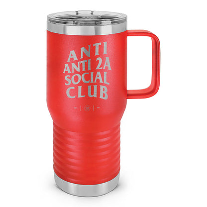 Anti Anti-2A Social Club Laser Etched 20oz Travel Mug