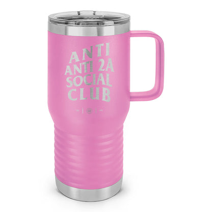 Anti Anti-2A Social Club Laser Etched 20oz Travel Mug