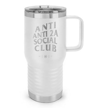 Anti Anti-2A Social Club Laser Etched 20oz Travel Mug