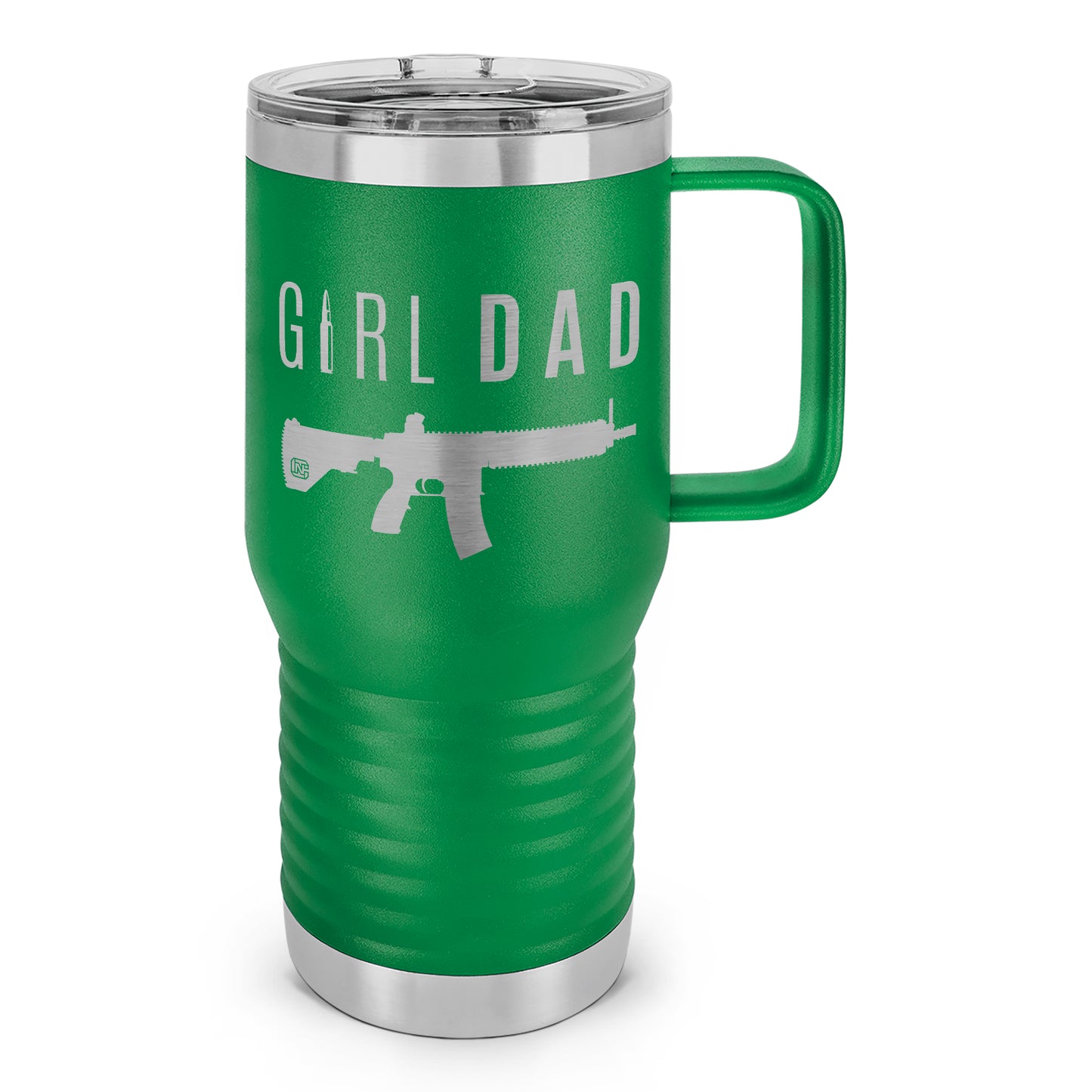 Gun-Owning Girl Dad V1 Laser Etched 20oz Travel Mug