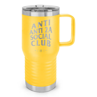 Anti Anti-2A Social Club Laser Etched 20oz Travel Mug