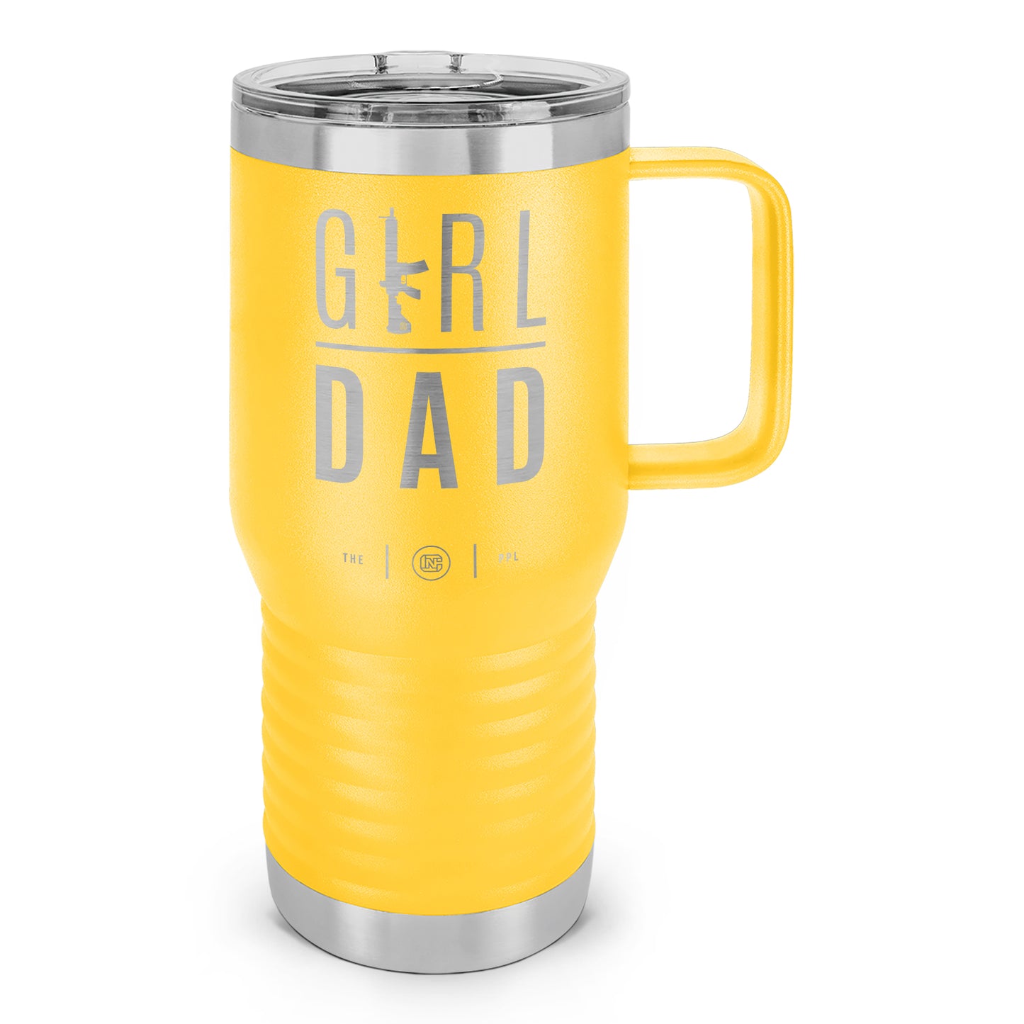 Gun-Owning Girl Dad V2 Laser Etched 20oz Travel Mug