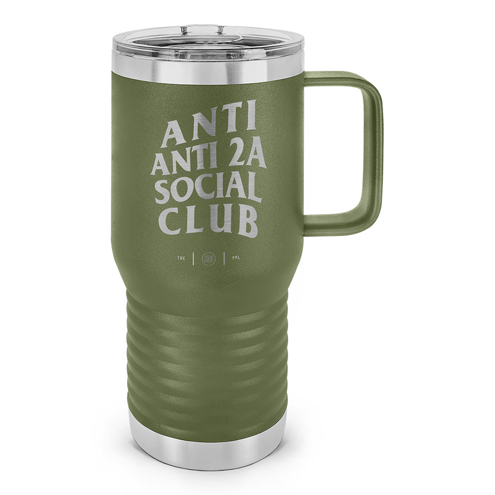 Anti Anti-2A Social Club Laser Etched 20oz Travel Mug