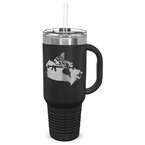 Keep Canada Tactical Laser Etched 40oz Tumbler, Vacuum Insulated, With Handle & Straw