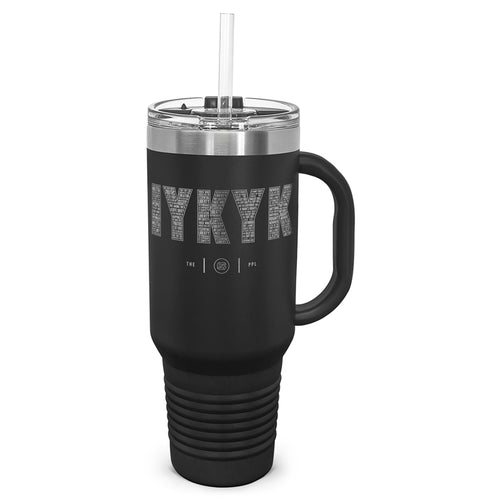 IYKYK 2nd Amendment Laser Etched 40oz Tumbler, Vacuum Insulated, With Handle & Straw