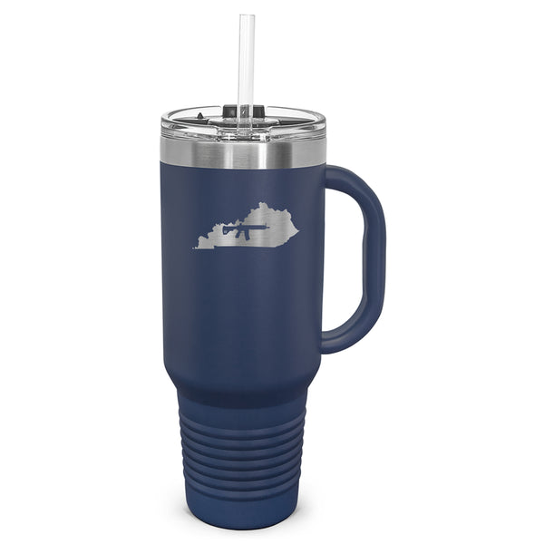 Keep Kentucky Tactical Laser Etched 40oz Tumbler, Vacuum Insulated, With Handle & Straw