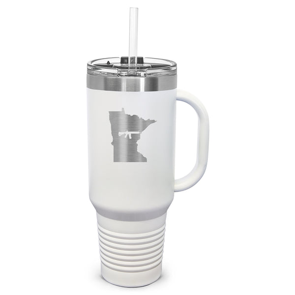 Keep Minnesota Tactical Laser Etched 40oz Tumbler, Vacuum Insulated, With Handle & Straw