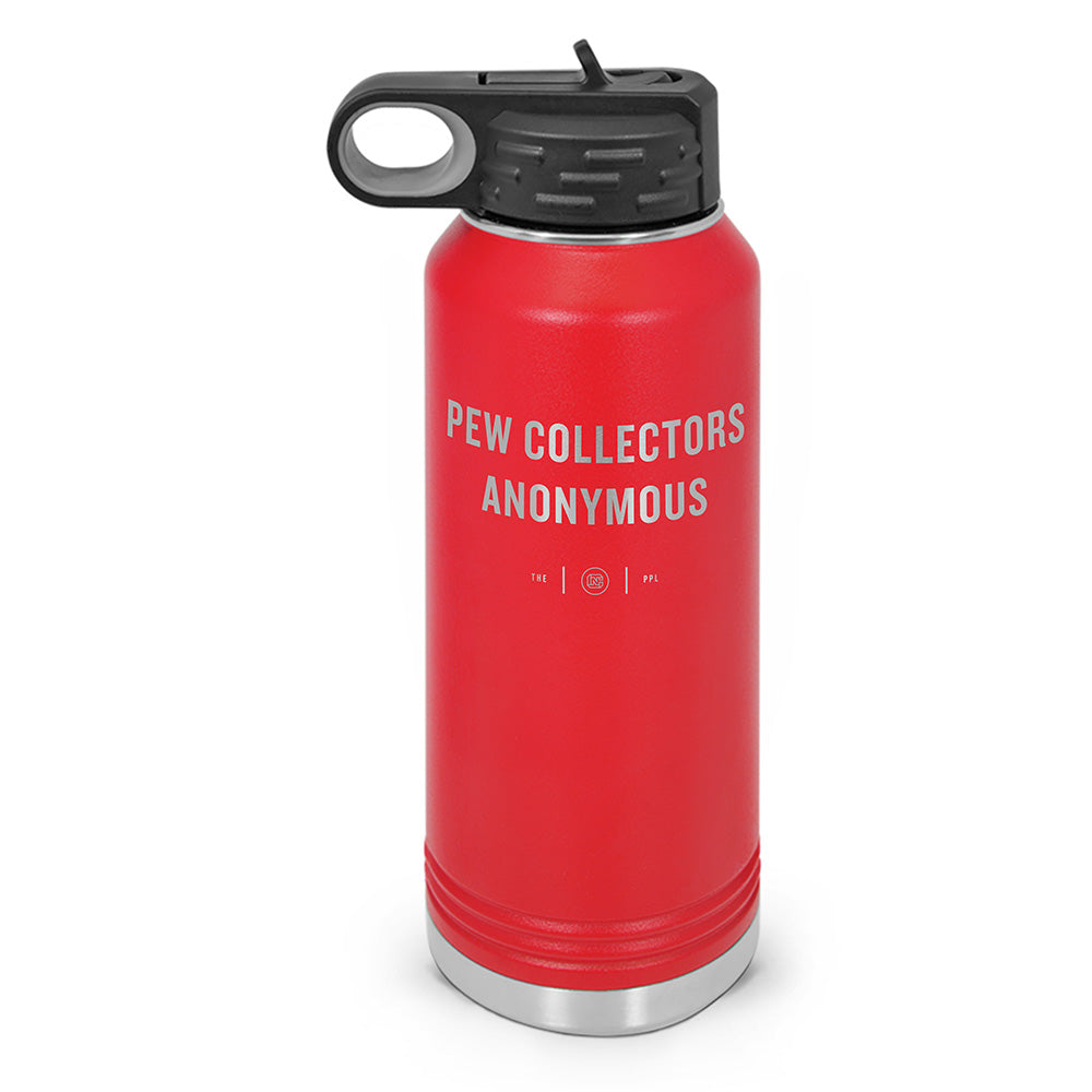 Pew Collectors Anonymous Double Wall Insulated Laser Etched Water Bottle