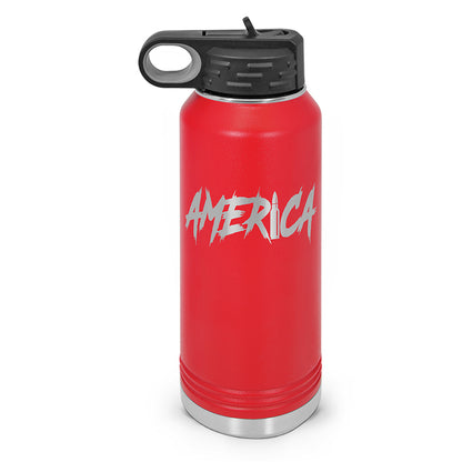 AMERICA Double Wall Insulated Laser Etched Water Bottle