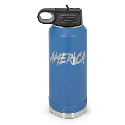 AMERICA Double Wall Insulated Laser Etched Water Bottle