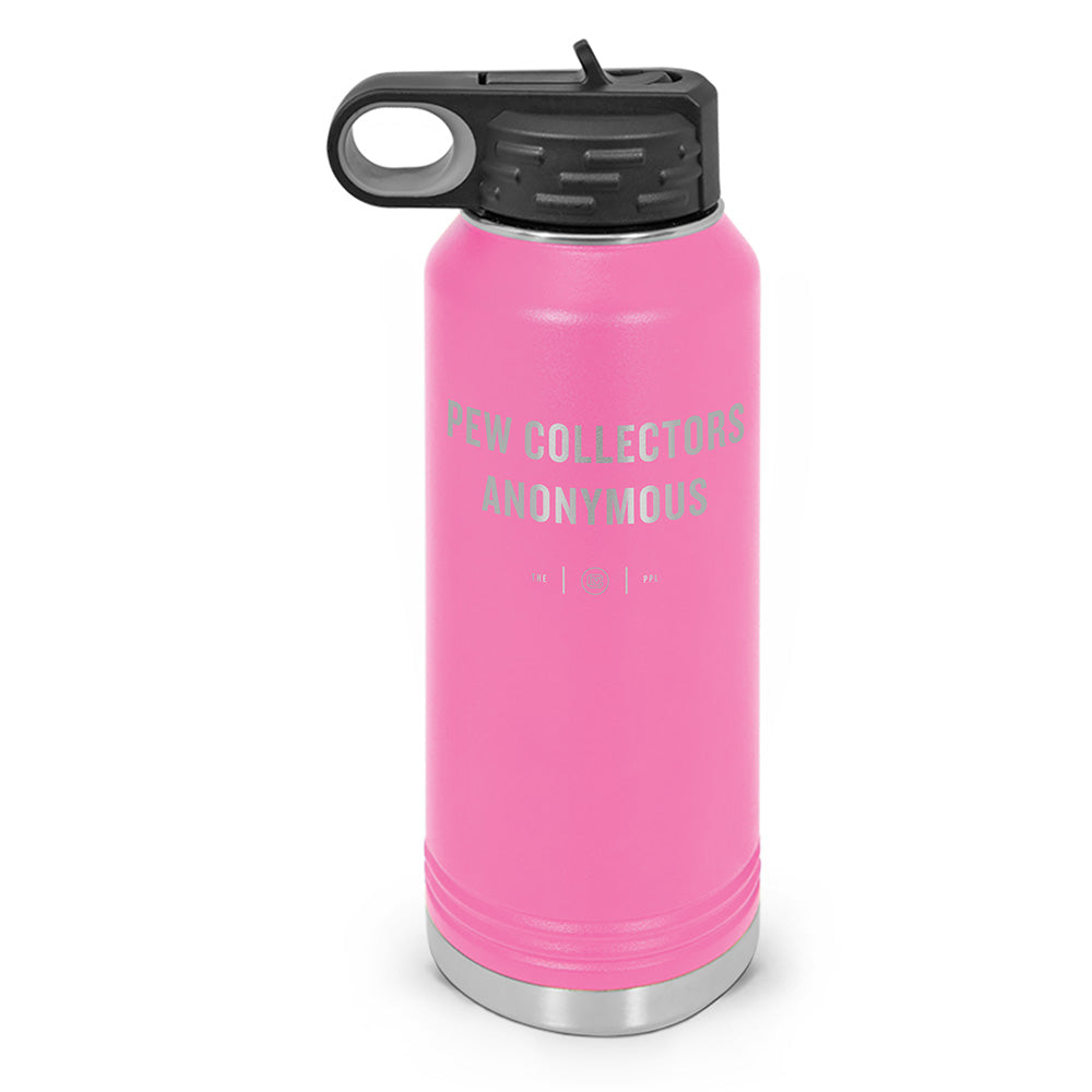 Pew Collectors Anonymous Double Wall Insulated Laser Etched Water Bottle