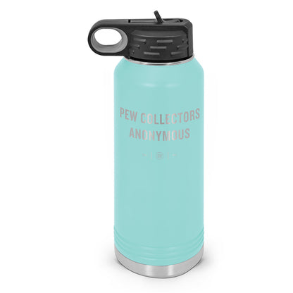 Pew Collectors Anonymous Double Wall Insulated Laser Etched Water Bottle