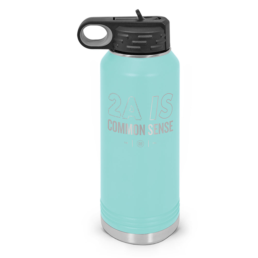 2A Is Common Sense Double Wall Insulated Laser Etched Water Bottle