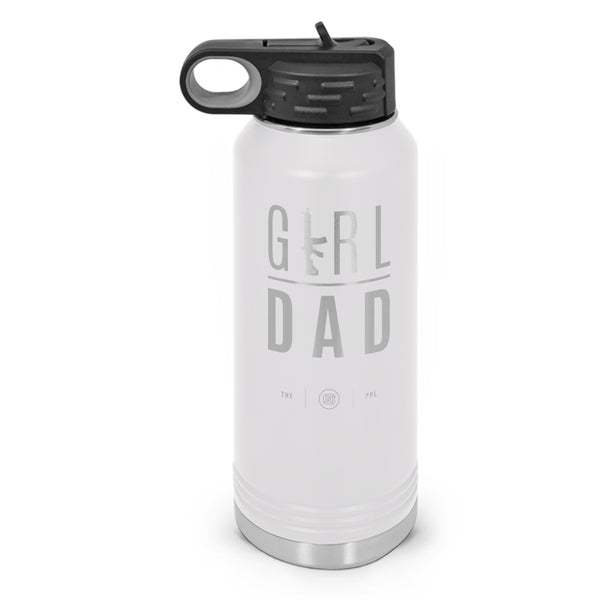 Gun-Owning Girl Dad V2 Double Wall Insulated Laser Etched Water Bottle