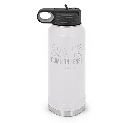 2A Is Common Sense Double Wall Insulated Laser Etched Water Bottle