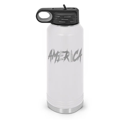 AMERICA Double Wall Insulated Laser Etched Water Bottle