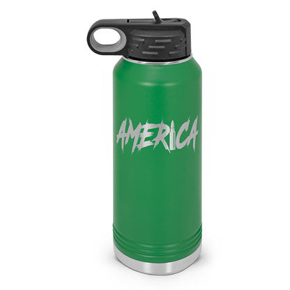 AMERICA Double Wall Insulated Laser Etched Water Bottle