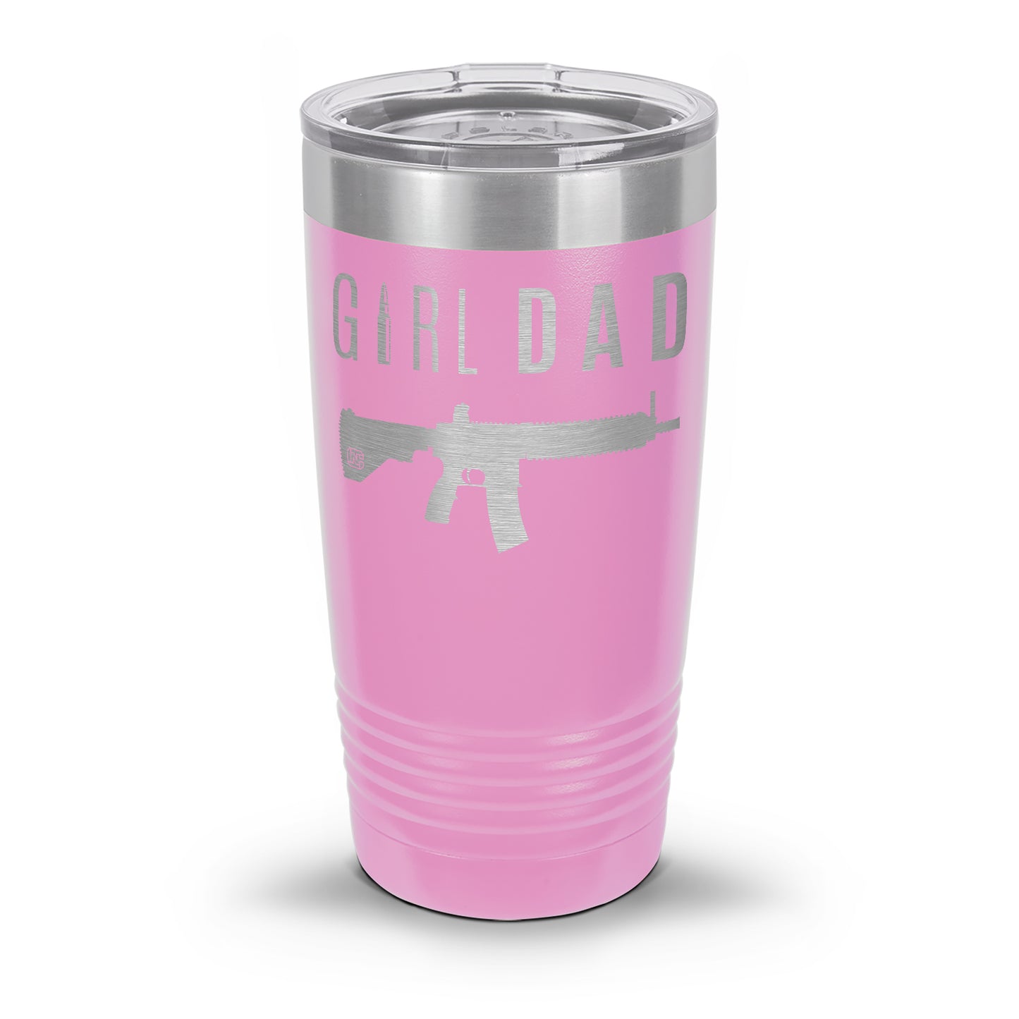 Gun-Owning Girl Dad V1 Laser Etched 30oz/20oz Tumbler