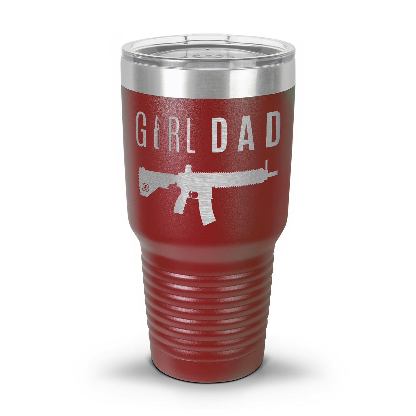 Gun-Owning Girl Dad V1 Laser Etched 30oz/20oz Tumbler