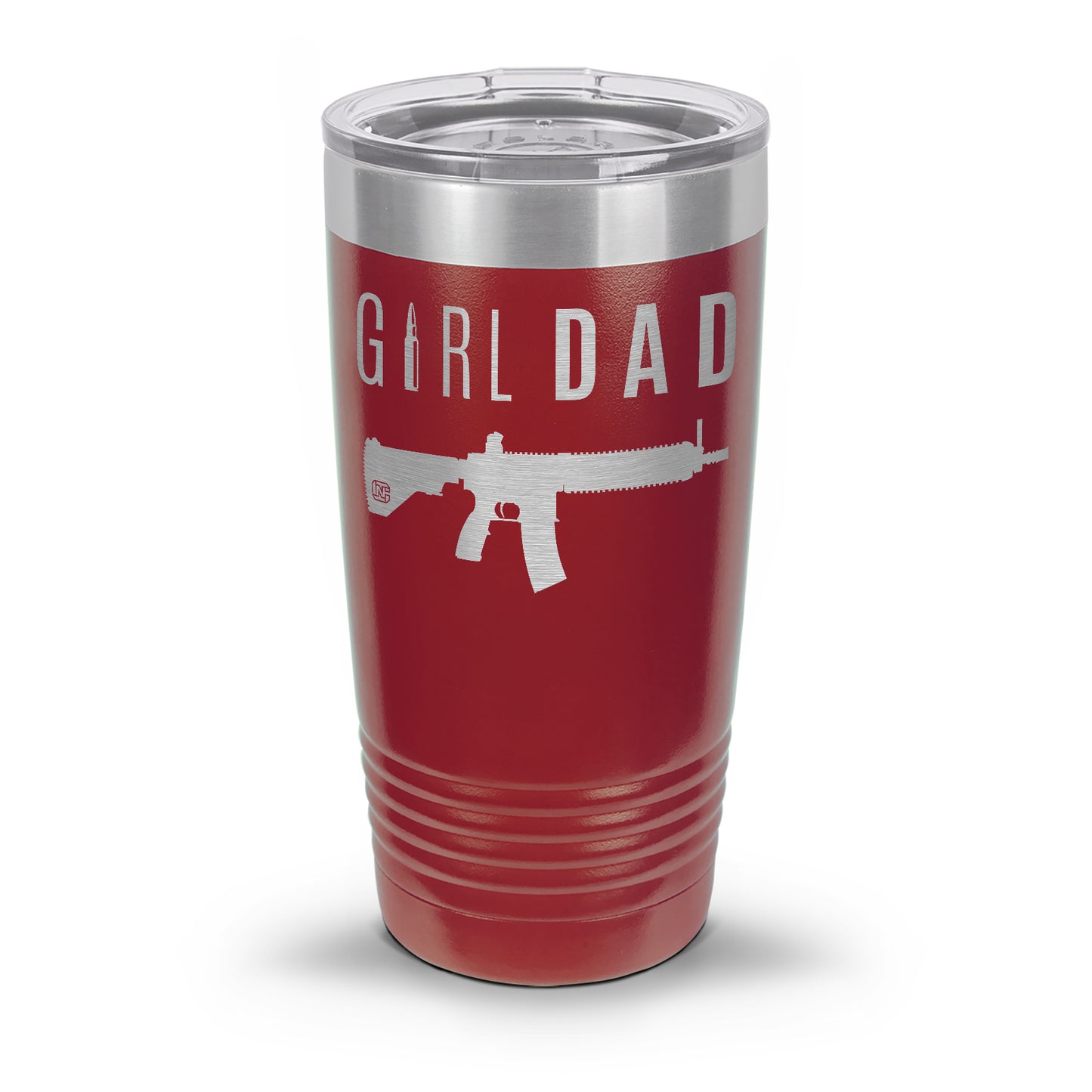 Gun-Owning Girl Dad V1 Laser Etched 30oz/20oz Tumbler